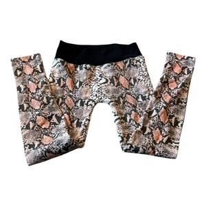 Nikibiki Pink & Gray Patterned Leggings Size OS